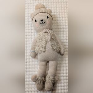 Cuddle & Kind Stella Polar Bear Doll Hand Knitted Peru 13” Plush Animal Toy